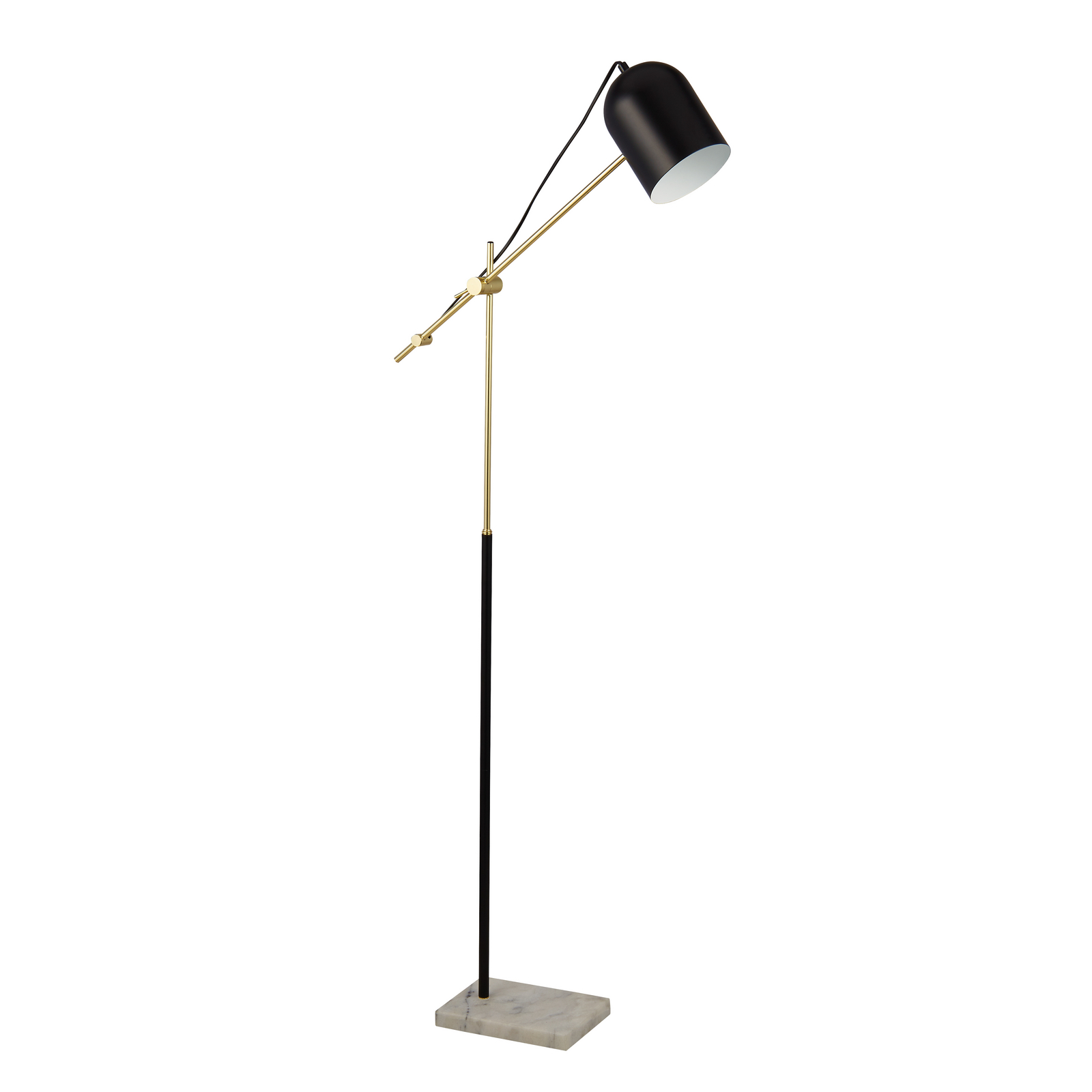 Stehleuchte Zaliha, schwarz/gold, Metall, 120 cm, E27